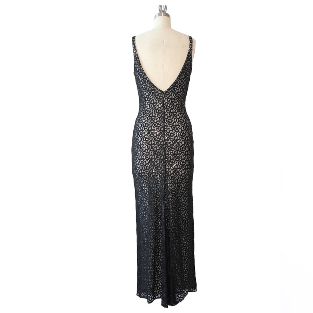 Jessica McClintock Gunne Sax Lace Sequin Maxi Dress - Picture 3 of 17